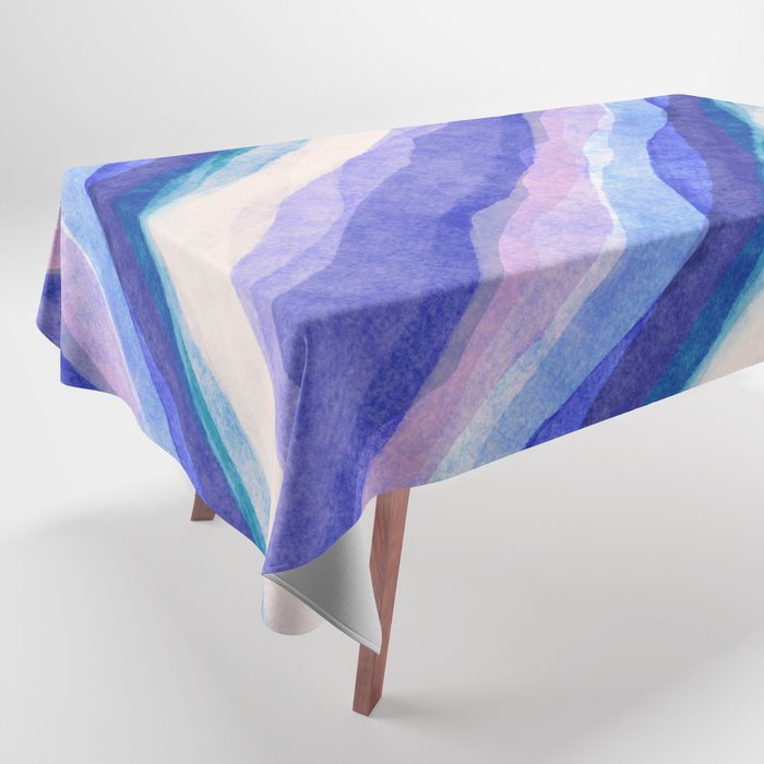 Ripples abstract diagonal stripe Tablecloth Gallery Image 1