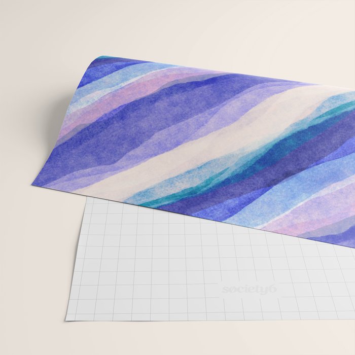 Ripples abstract diagonal stripe Wrapping Paper Gallery Image 2