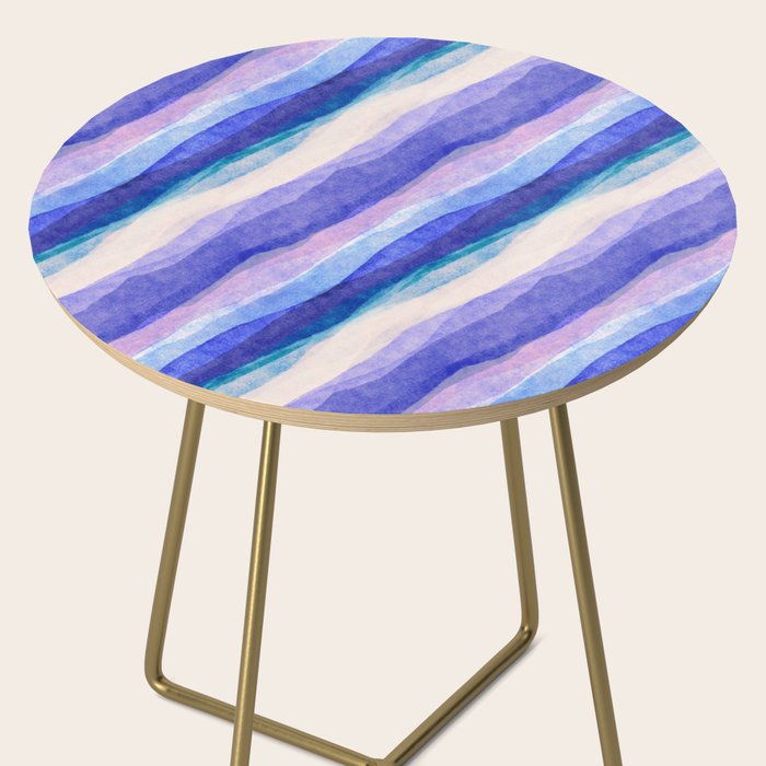 Ripples abstract diagonal stripe Side Table Gallery Image 2