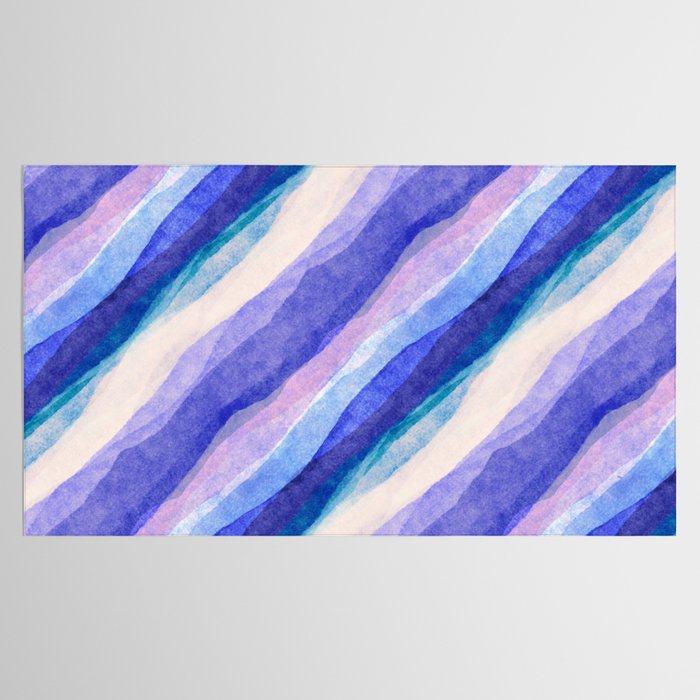 Ripples abstract diagonal stripe Tablecloth Gallery Image 2