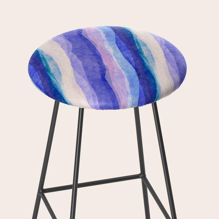 Ripples abstract diagonal stripe Stool Gallery Image 2