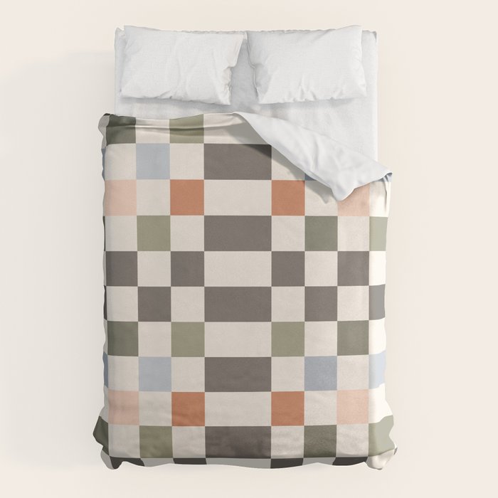 Fall Checkerboard Duvet Cover Gallery Image 6
