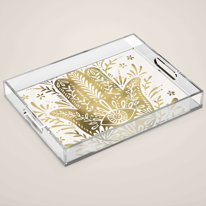 Hamsa Hand - Gold Palette Acrylic Tray Gallery Image 1