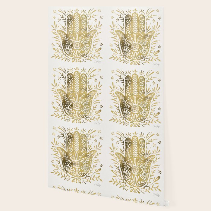 Hamsa Hand - Gold Palette Wallpaper Gallery Image 2