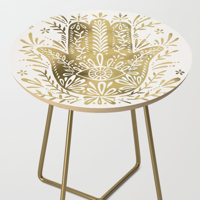 Hamsa Hand - Gold Palette Side Table Gallery Image 2