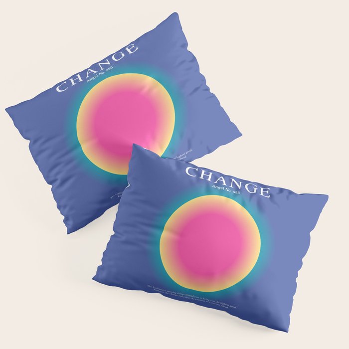 Gradient Angel Numbers: Angel Number 555 - Change Pillow Sham Gallery Image 1