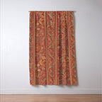 William Morris Vintage Wilhelmina Weave Lethaby Rust Red Window Curtain Gallery Image 3