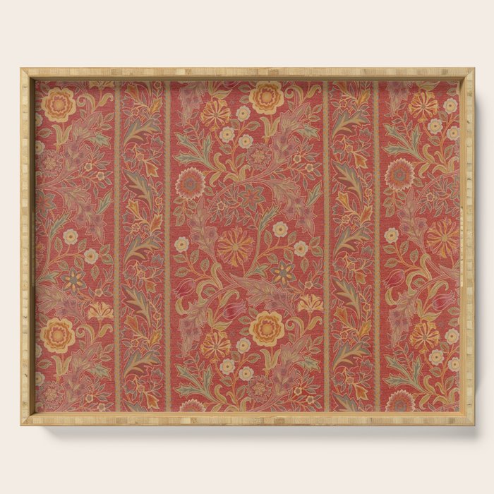 William Morris Vintage Wilhelmina Weave Lethaby Rust Red Serving Tray Gallery Image 1