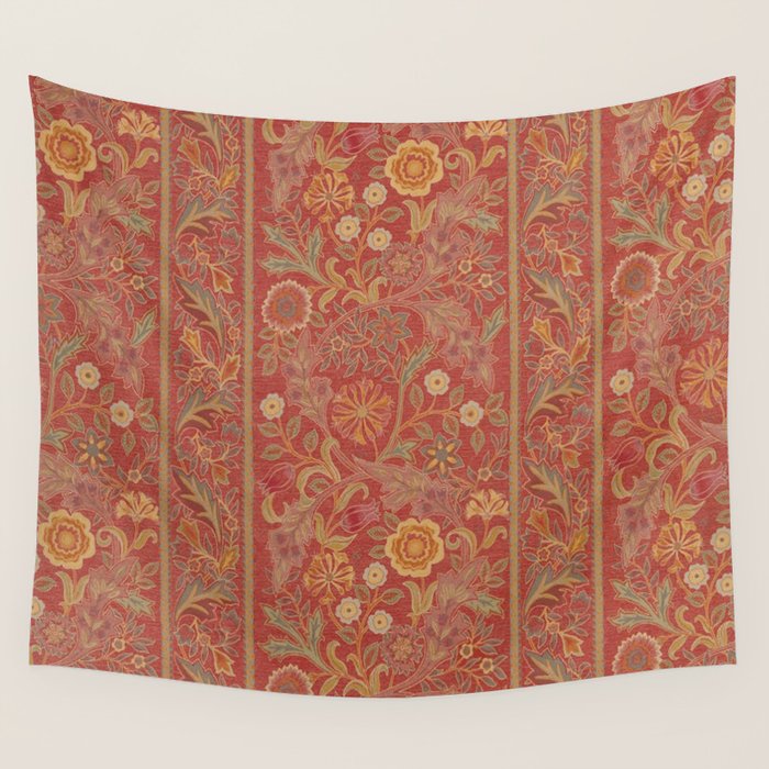 William Morris Vintage Wilhelmina Weave Lethaby Rust Red Wall Tapestry Gallery Image 4