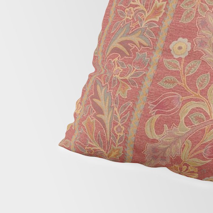 William Morris Vintage Wilhelmina Weave Lethaby Rust Red Pillow Sham Gallery Image 4