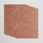 William Morris Vintage Wilhelmina Weave Lethaby Rust Red Wrapping Paper Gallery Image 3
