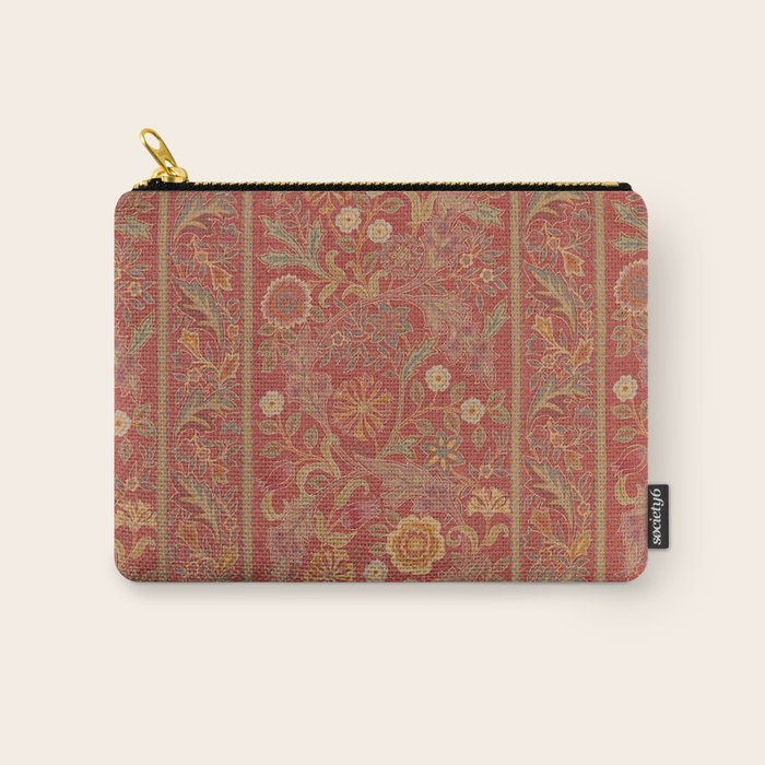 William Morris Vintage Wilhelmina Weave Lethaby Rust Red Carry All Pouch Gallery Image 1