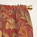 William Morris Vintage Wilhelmina Weave Lethaby Rust Red Window Curtain Gallery Image 2