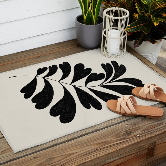 Love Palm Branch Outdoor Rug Gallery Image 2