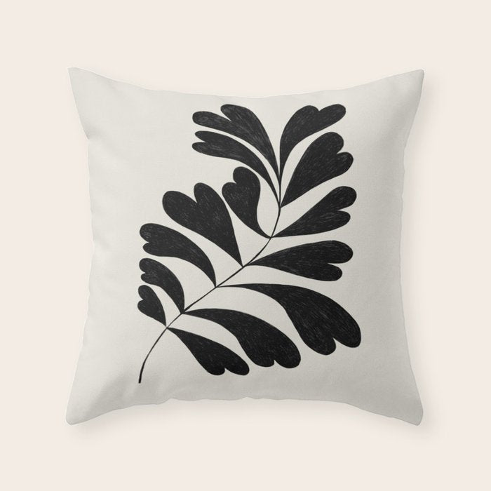 Love Palm Branch Throw Pillow Gallery Image 6
