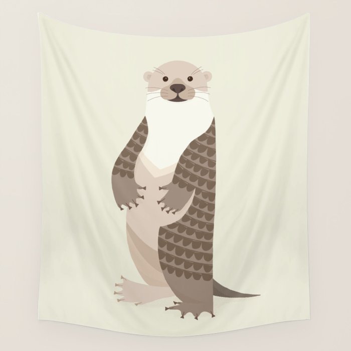 Whimsical Otter Wall Tapestry Gallery Image 1