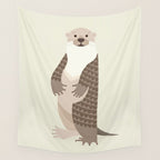 Whimsical Otter Wall Tapestry Gallery Image 4