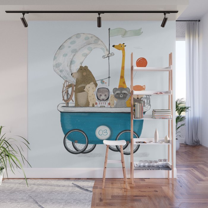 the bath cart Wall Mural Gallery Image 1