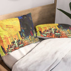 Van Gogh Cafe Terrace Place du Forum at Night Pillow Sham Gallery Image 2