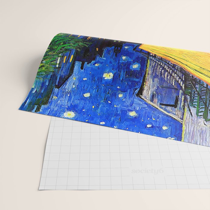 Van Gogh Cafe Terrace Place du Forum at Night Wrapping Paper Gallery Image 2