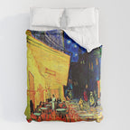 Van Gogh Cafe Terrace Place du Forum at Night Comforter Gallery Image 6