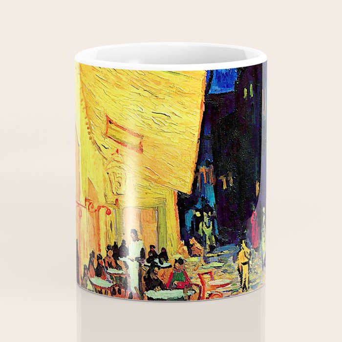 Van Gogh Cafe Terrace Place du Forum at Night Coffee Mug Gallery Image 4