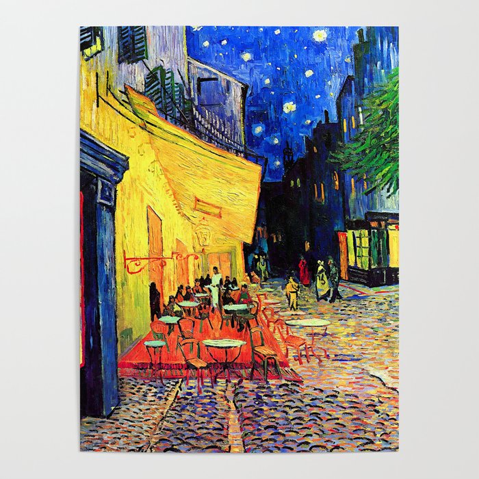 Van Gogh Cafe Terrace Place du Forum at Night Poster Gallery Image 4