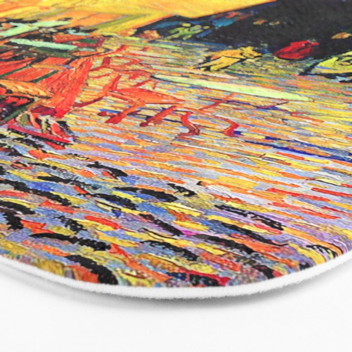 Van Gogh Cafe Terrace Place du Forum at Night Bath Mat Gallery Image 3