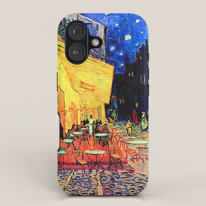 Van Gogh Cafe Terrace Place du Forum at Night iPhone Case Gallery Image 1