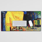 Van Gogh Cafe Terrace Place du Forum at Night Desk Mat Gallery Image 1