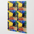 Van Gogh Cafe Terrace Place du Forum at Night Wallpaper Gallery Image 2