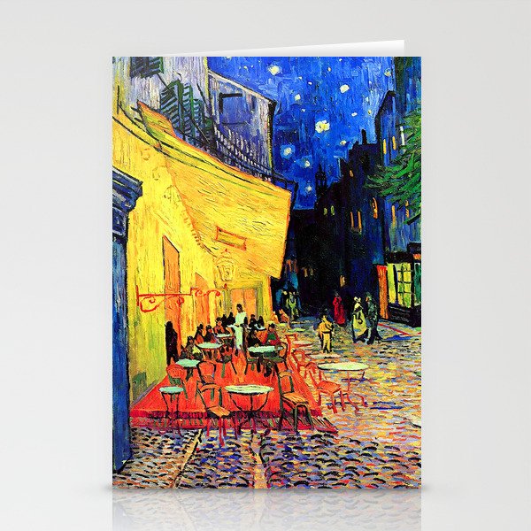 Van Gogh Cafe Terrace Place du Forum at Night Stationery Card Gallery Image 1