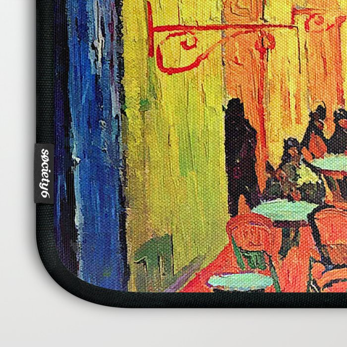 Van Gogh Cafe Terrace Place du Forum at Night Laptop Sleeve Gallery Image 3