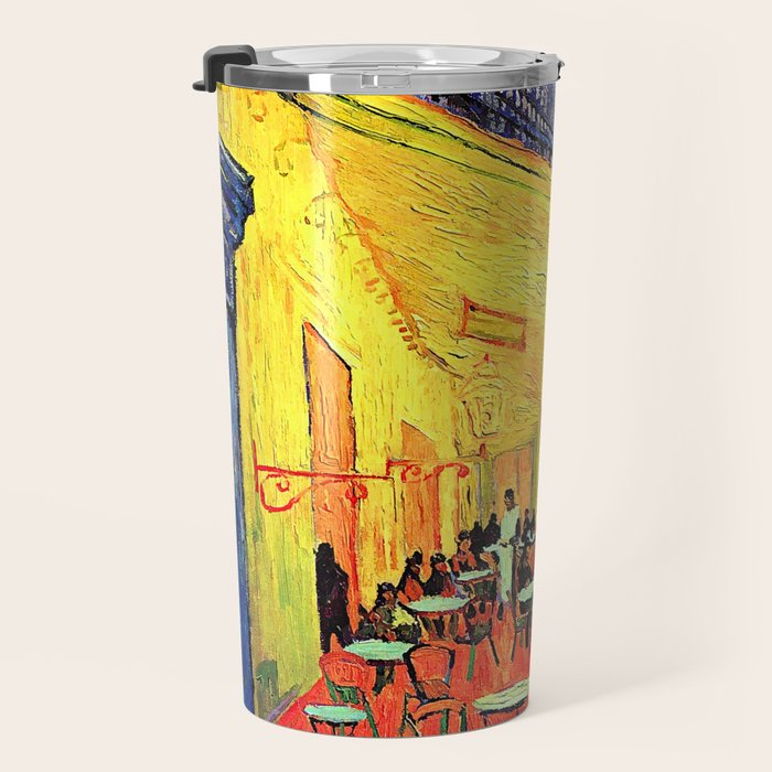 Van Gogh Cafe Terrace Place du Forum at Night Travel Mug Gallery Image 3