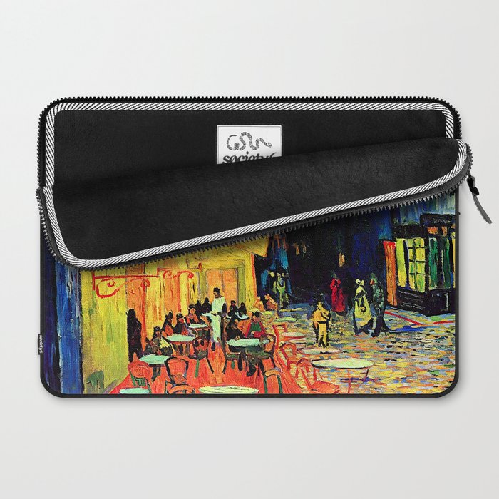 Van Gogh Cafe Terrace Place du Forum at Night Laptop Sleeve Gallery Image 2
