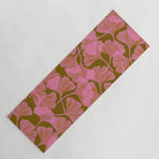 Pink Ginkgo Leaf Pattern Yoga Mat Gallery Image 1