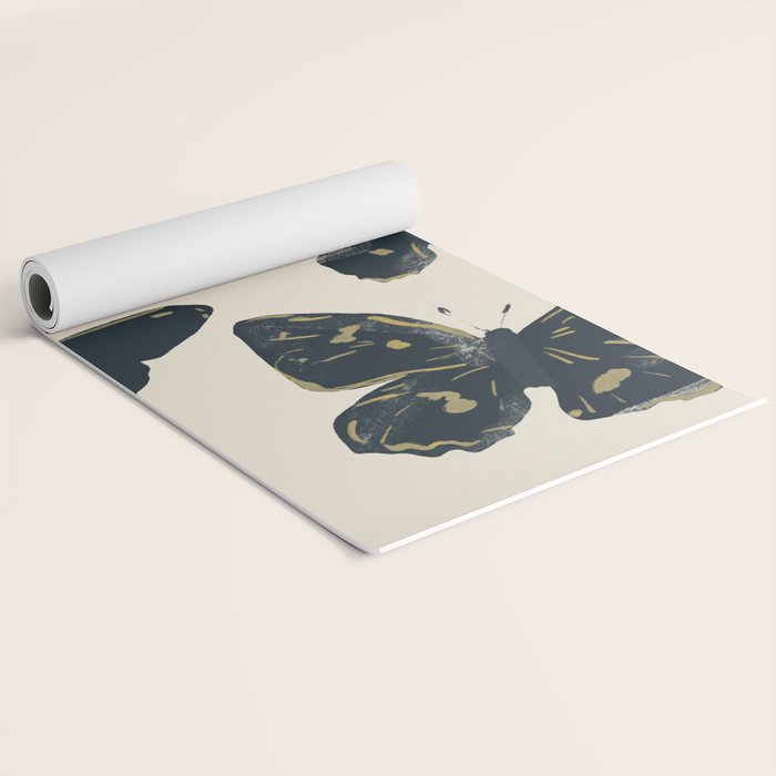 Black Butterflies 2 Yoga Mat Gallery Image 2