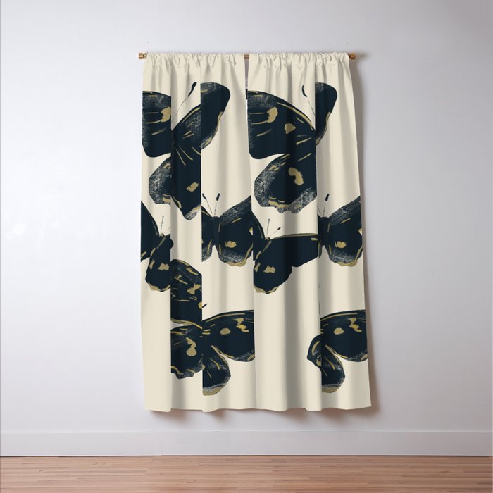 Black Butterflies 2 Window Curtain Gallery Image 3