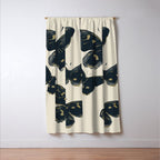 Black Butterflies 2 Window Curtain Gallery Image 3