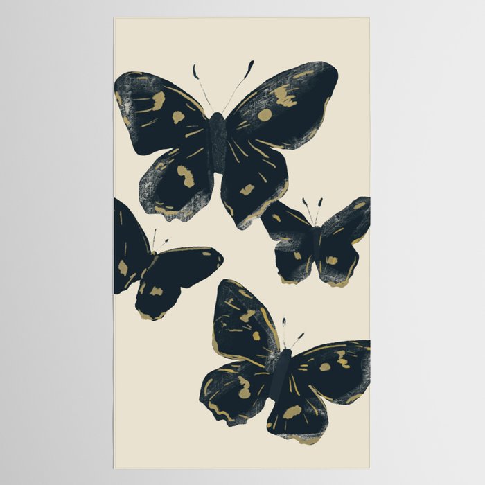 Black Butterflies 2 Tablecloth Gallery Image 2