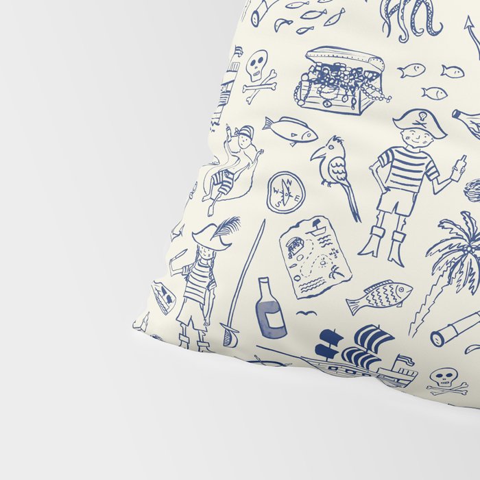 Pirate Play - Cream Pillow Sham Gallery Image 4