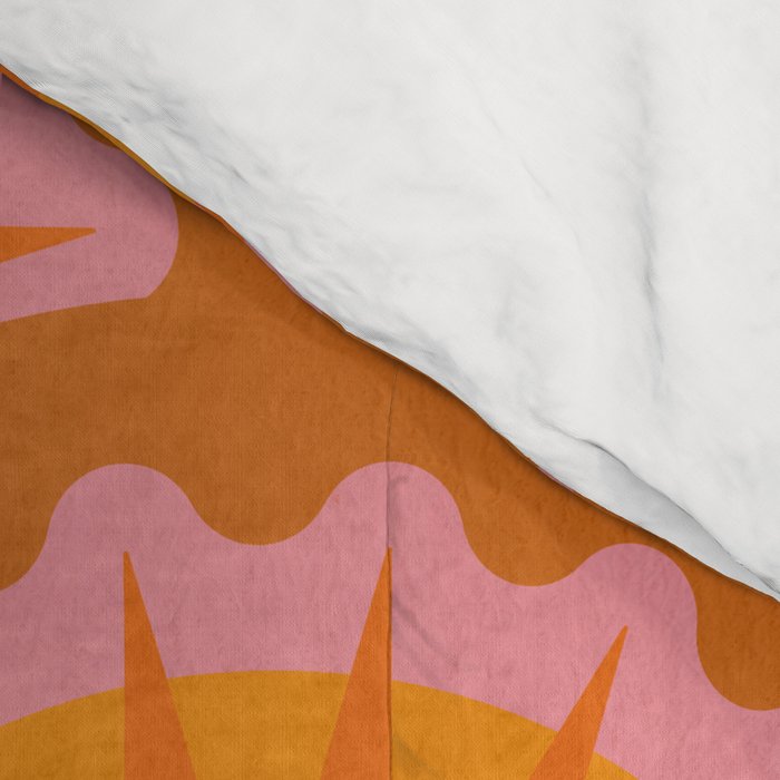 Sunset Seigaiha - Retro Sunshine Comforter Gallery Image 4