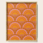 Sunset Seigaiha - Retro Sunshine Serving Tray Gallery Image 1