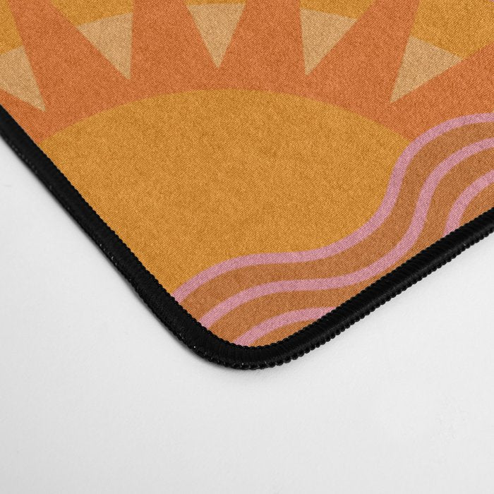 Sunset Seigaiha - Retro Sunshine Desk Mat Gallery Image 4