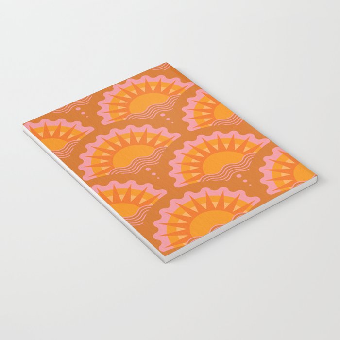 Sunset Seigaiha - Retro Sunshine Notebook Gallery Image 3