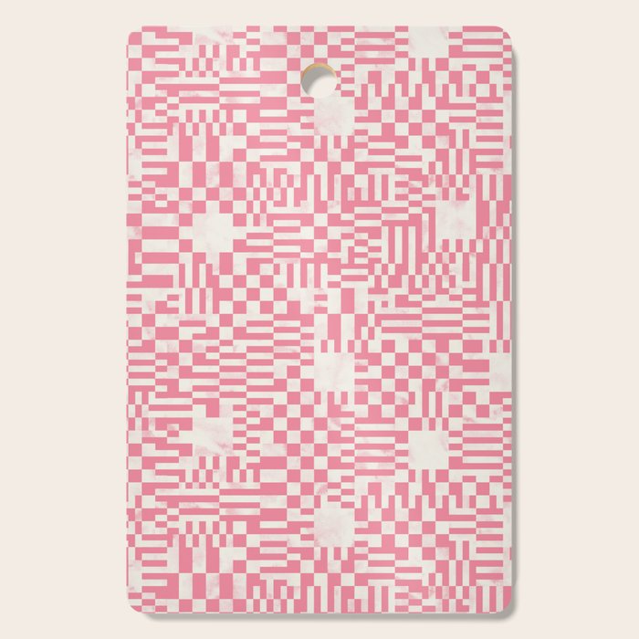 Checkered Pink Matrix Cutting Board Gallery Image 1