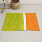 Retro Lime Green Minimalist Abstract Color Block Rothko Midcentury Modern Art Rug Gallery Image 1