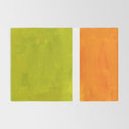 Retro Lime Green Minimalist Abstract Color Block Rothko Midcentury Modern Art Rug Gallery Image 2