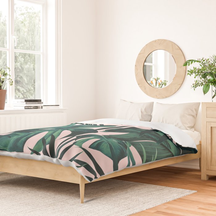 Tropical Jungle Leaves Pattern #5 #tropical #decor #art #society6 Duvet Cover Gallery Image 2