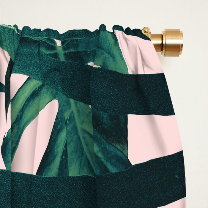 Tropical Jungle Leaves Pattern #5 #tropical #decor #art #society6 Window Curtain Gallery Image 2